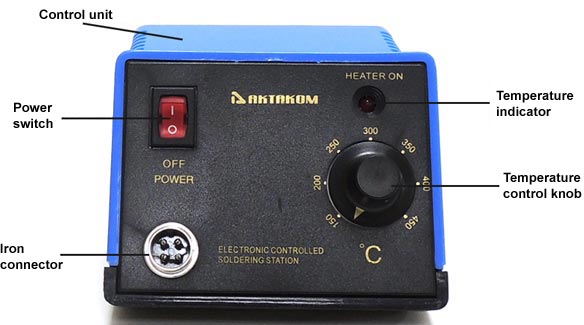Controls of AKTAKOM ASE-1119 soldering station