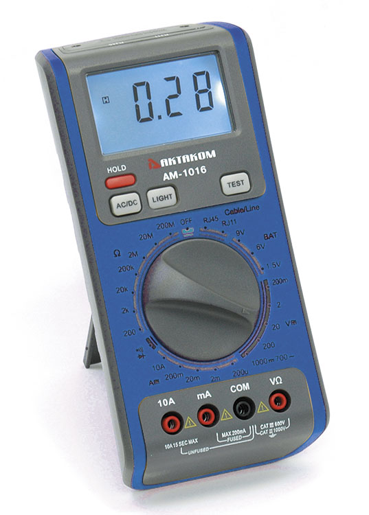 AKTAKOM AM1016 Network Multimeter for testing LAN cables & Phone lines