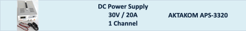 AKTAKOM APS-3320 DC power supply provides accurate stable DC power with low noise