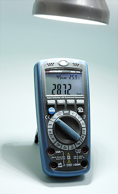 AKTAKOM AMM-1062 Professional Digital Multimeter with Environment Measurements - Measuring Light
