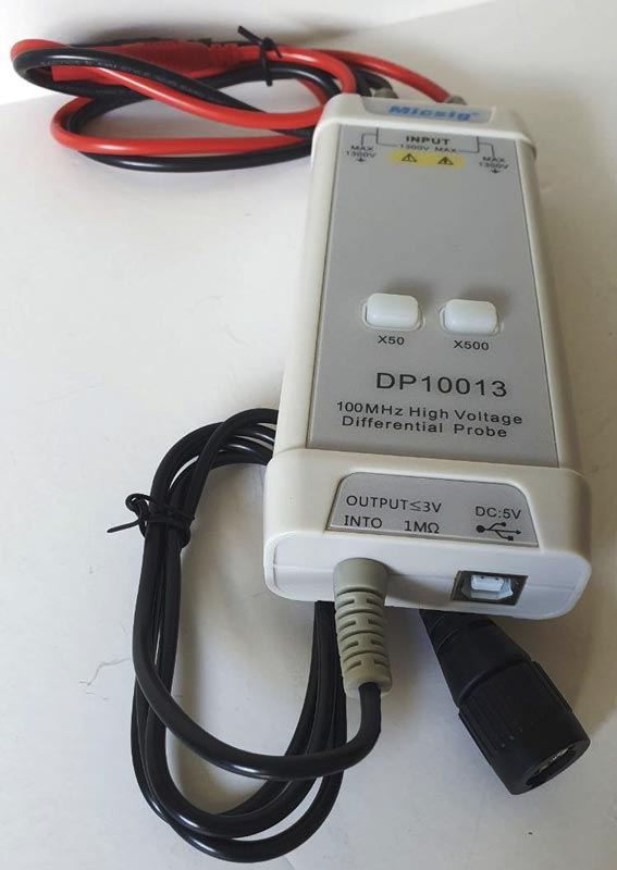  DP10013 High Voltage Differential Probe - top view