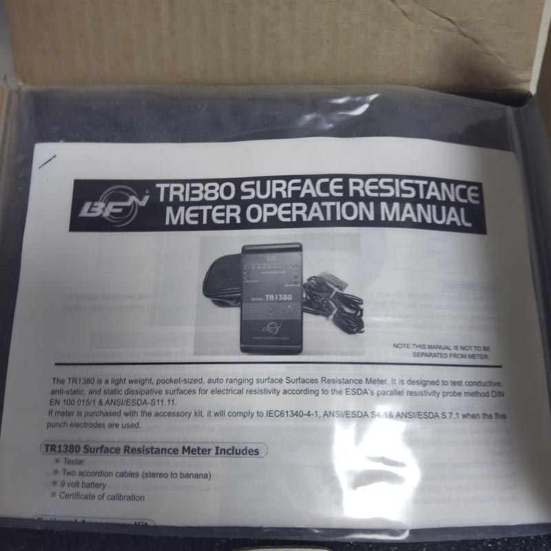 BFN TR1380 Surface Resistance Meter - user manual