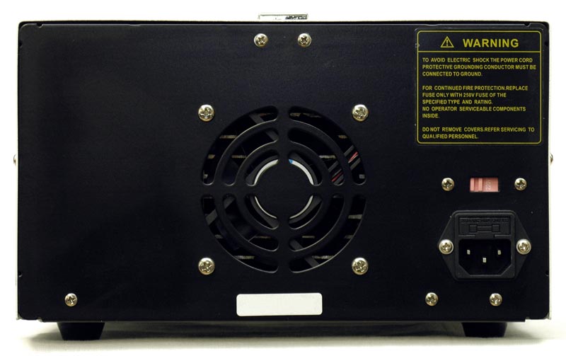 AKTAKOM APS-4235 DC Power Supply 30V / 5A (2 adjustable channels, 2 half adjustable channels) - rear view