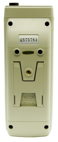 AKTAKOM ATE-9538 Environment Meter, SD Memory Card Datalogger and "K/J" Port - Rear view