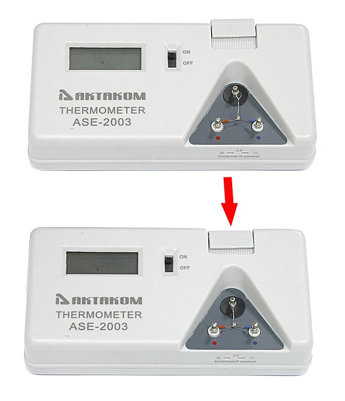 AKTAKOM ASE-2003 Thermometer - thermal sensor connection