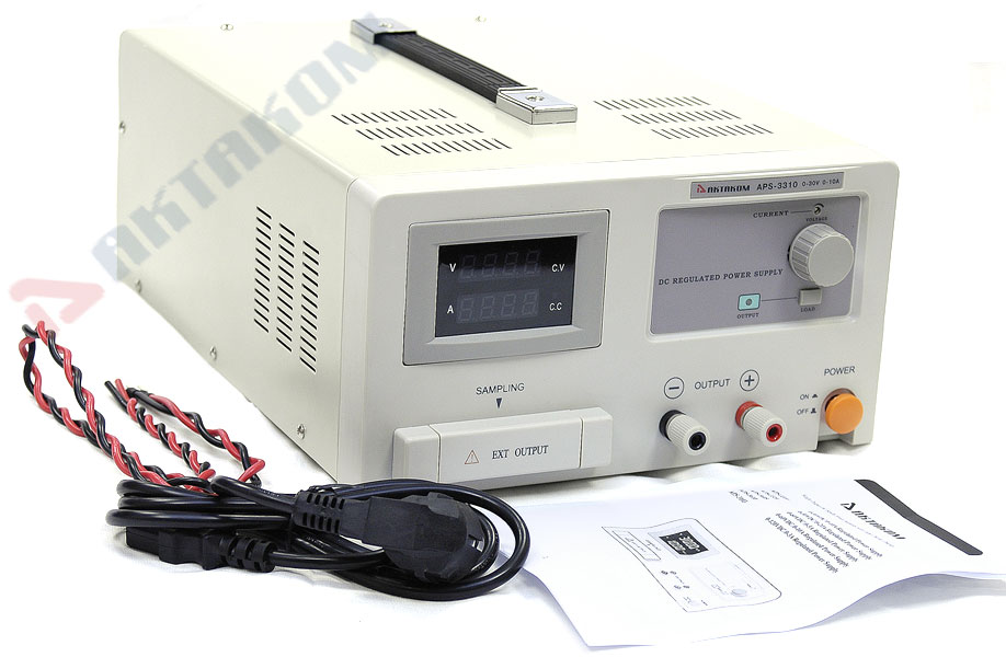 AKTAKOM APS-3310 DC Power Supply 30V / 10A 1 Channel - packaging arrangement