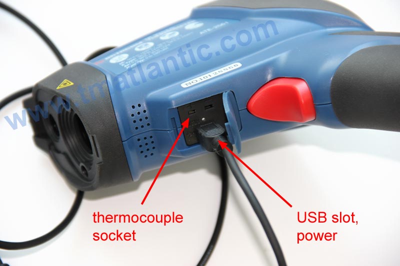 AKTAKOM ATE-2561 Infrared Video Thermometer - USB and thermocouple sockets