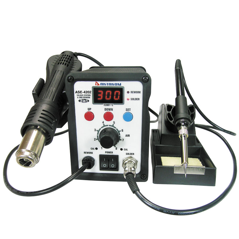 AKTAKOM ASE-4202 ESD-Safe Temperature Controlled Digital Soldering and SMD Rework Station