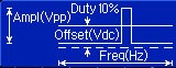 Standard signal of arbitrary waveform generator: Duty 10%