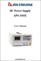 Check User manual for AKTAKOM APS-3103L power supply before purchasing