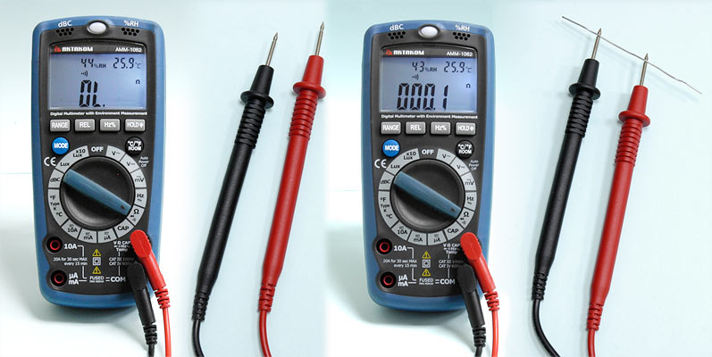 AKTAKOM AMM-1062 Professional Digital Multimeter with Environment Measurements - Continuity Check