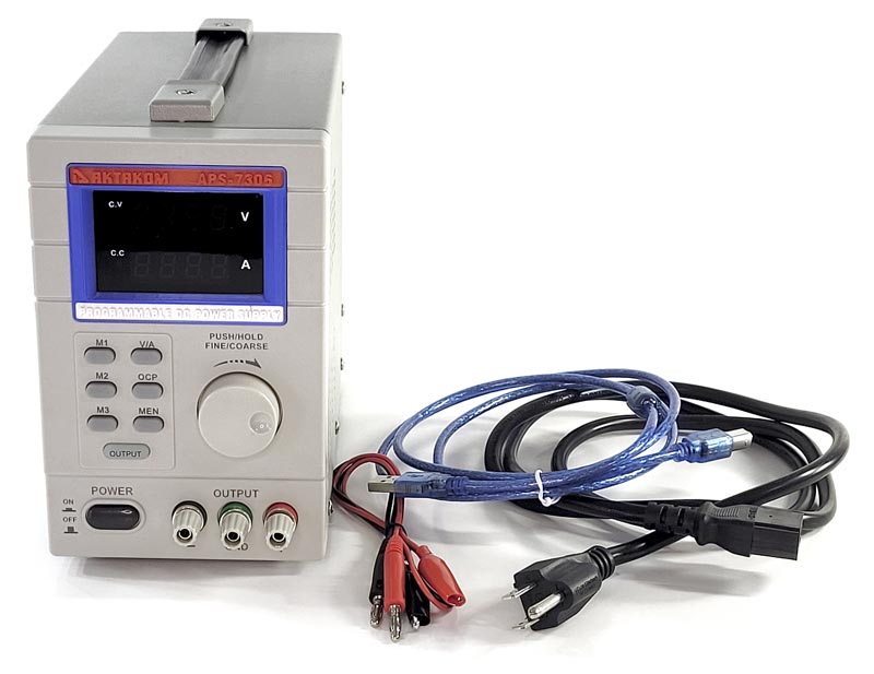 AKTAKOM APS-7306 DC Programmable Power Supply - with accessories