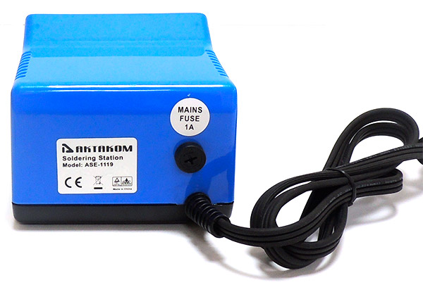 AKTAKOM ASE-1119 Temperature Controlled Soldering Station - Rear panel