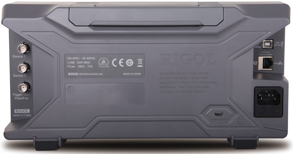 RIGOL DS1104Z 100 MHz Digital Oscilloscope - Back view