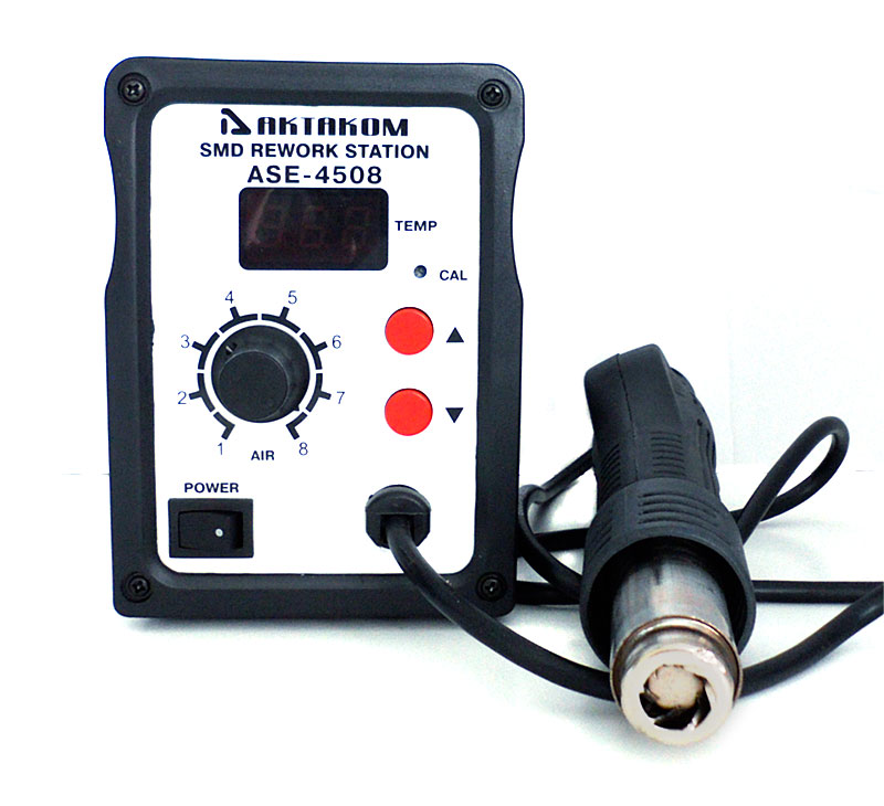 AKTAKOM ASE-4508 ESD-Safe Temperature Controlled Digital SMD Rework Station - front view