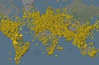 Record number of planes in the sky