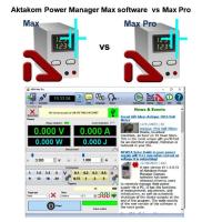 What are the advantages of Aktakom Power Manager Max Pro vs Aktakom Power Manager Max software?