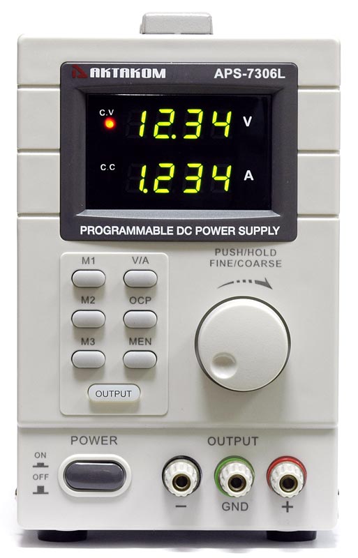 AKTAKOM APS-7306LS DC Programmable Power Supply - front view