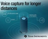 New TI Burr-Brown™ audio ADC enables far-field voice capture at four times the distance