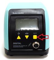 How to change the C to F when using the ASE-1116 soldering station?