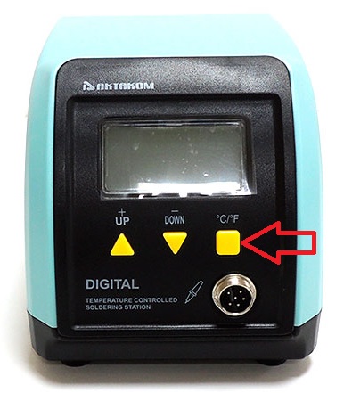 How to switch the temperature display of ASE-1116 soldering station