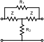 bridged T attenuator