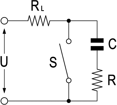 the spark-extinguishing RC circuit