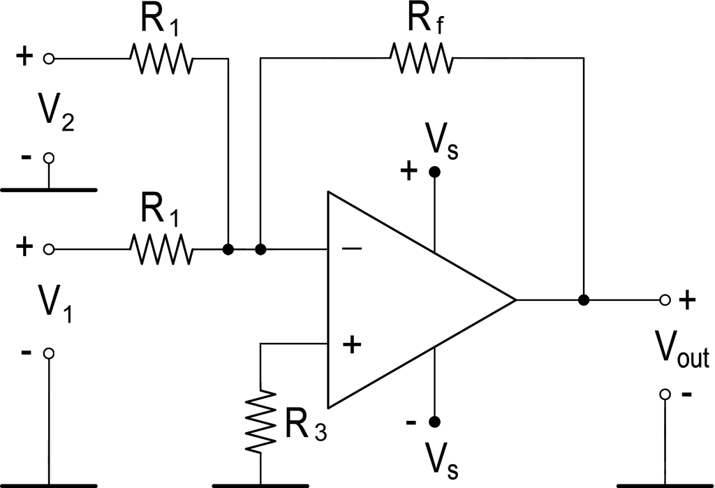 Summing amplifier based on a real operational amplifier