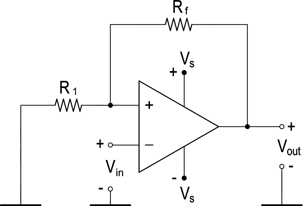 An inverting Schmitt trigger based on op amp